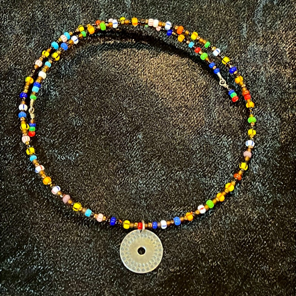 RETIRED SILPADA BEADED NECKLACE N1505 CHOKER STERLING SILVER PENDANT